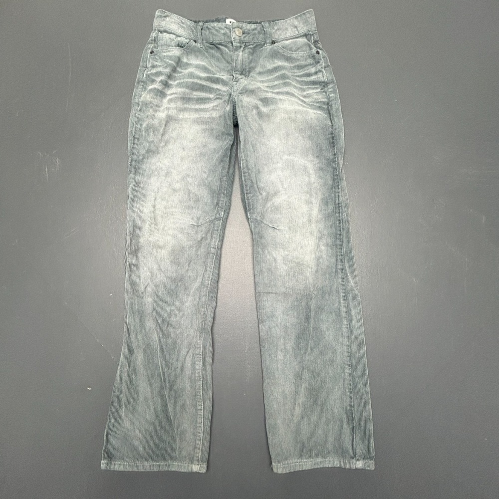 RSQ Pants Girls Size 12 Gray Corduroy Straight Leg Faded Casual Everyday Style